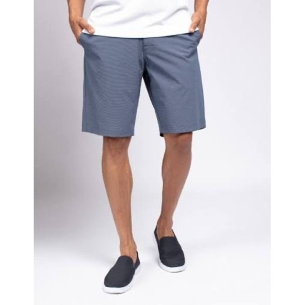TravisMathew Beck Mens‎ Blue Performance Golf Shorts Size 32 Stretch 9" Inseam
